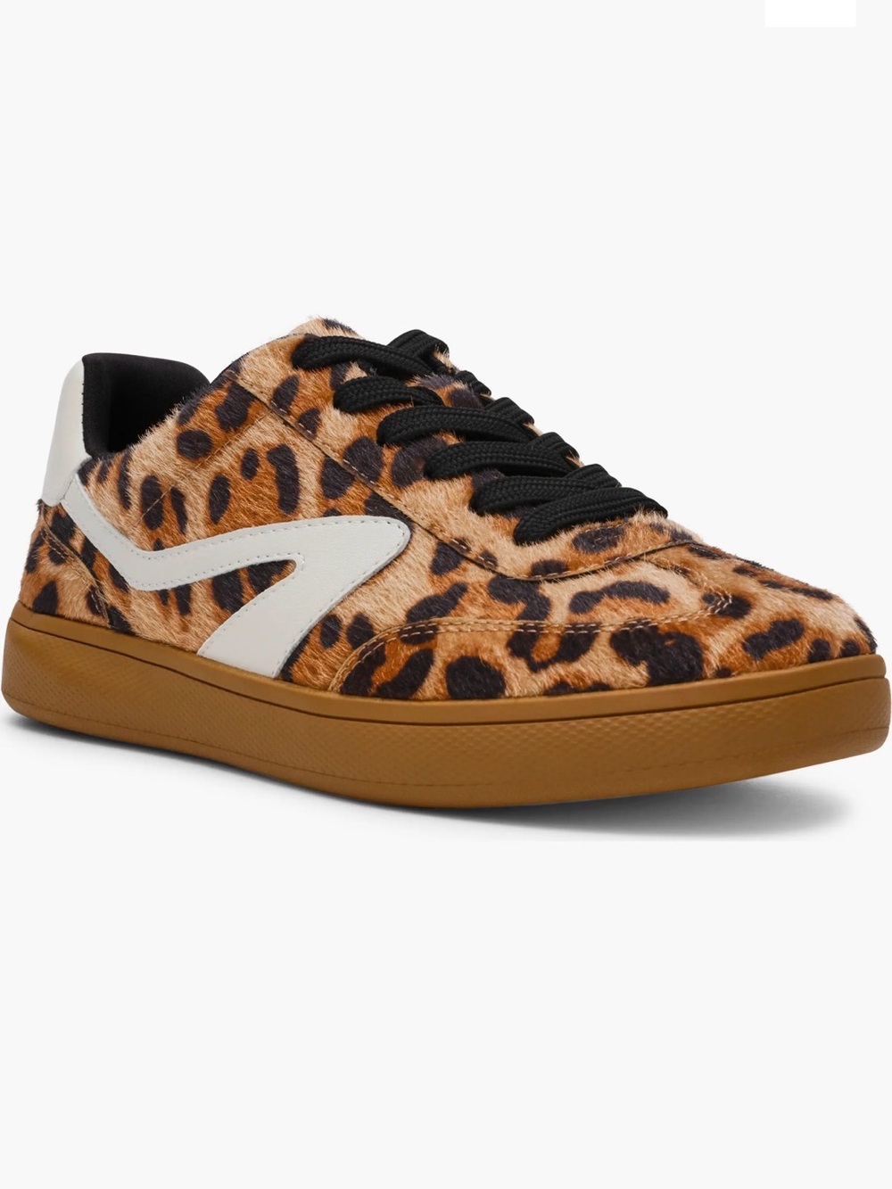 DV by Dolce Vita Leopard-Print Sneakers with White Accent